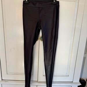 Sleek Black Faux Leather Leggings